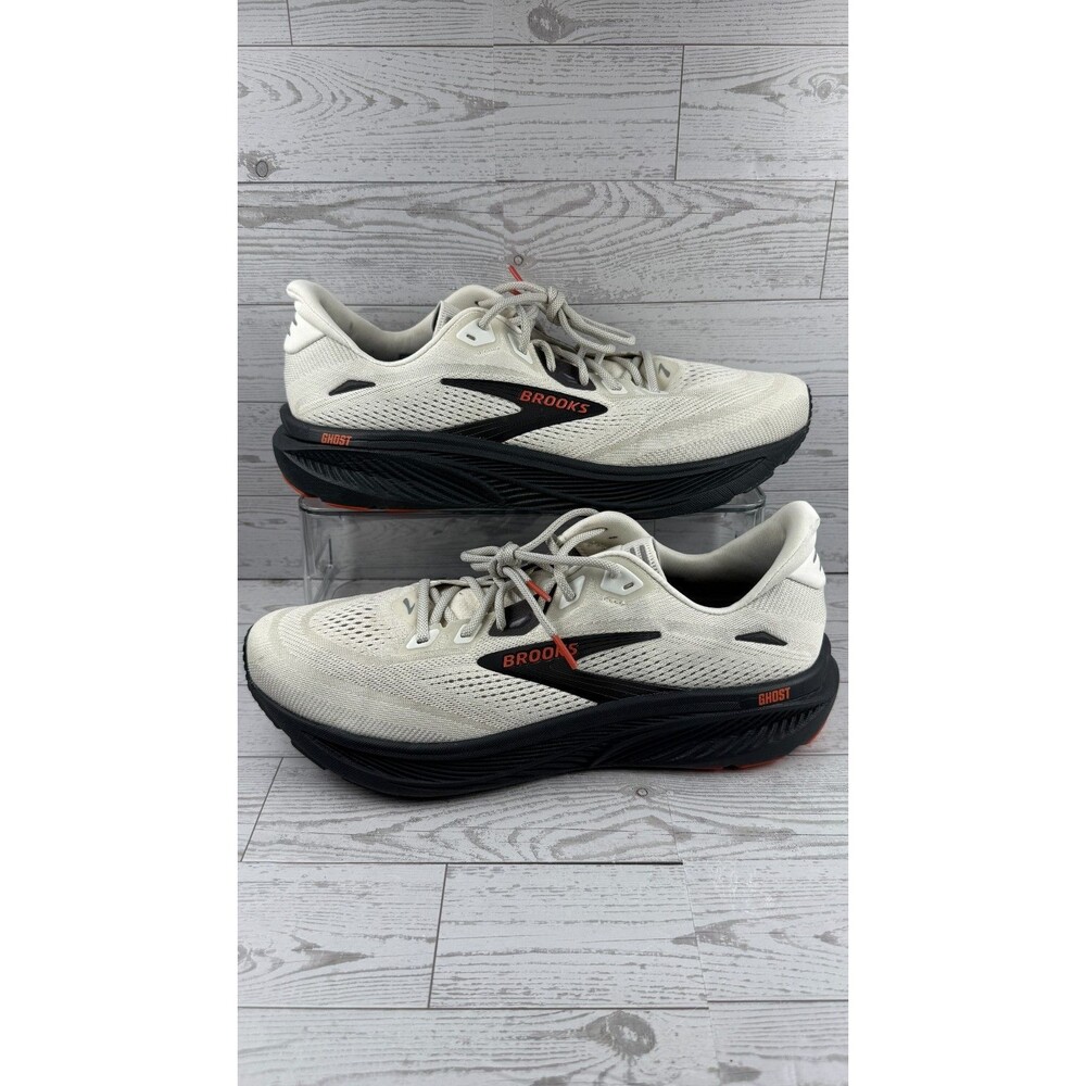 Brooks Ghost 18 1104931D292 Coconut Pearl Tigerlily 12.5D Men Running Shoes #232